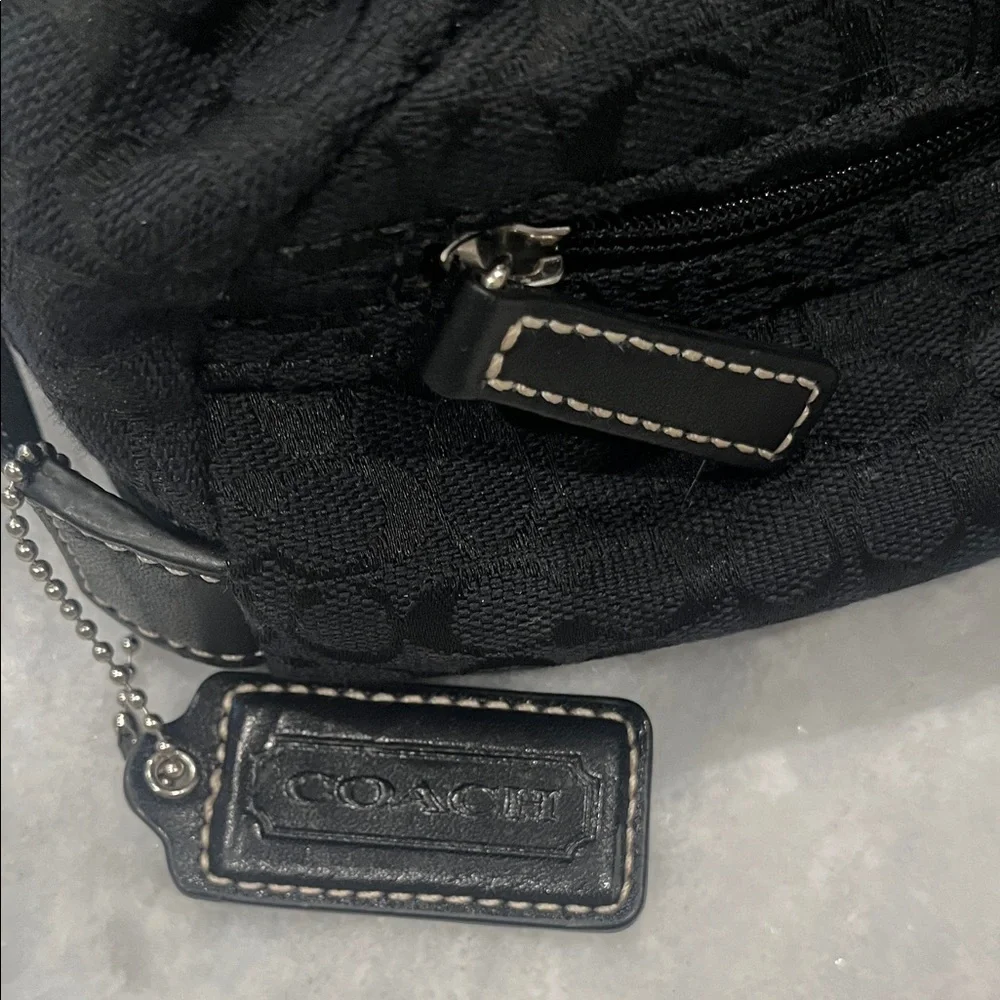 Coach Black Toiletry Bag with Cream Accent - Picture 2 of 6